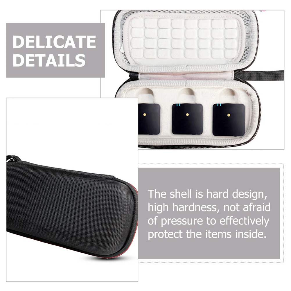

Microphone Storage Bag Carrying Pouch Hard Bags Organizer Shockproof Case Cotton EVA Protective Wireless Go 2