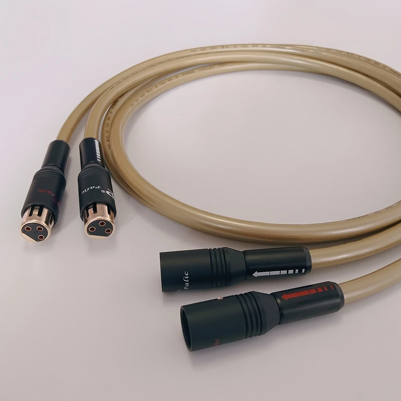 Belanda Van Den Hul perak disepuh 102MK garis sinyal garis sinyal HiFi 3 Pin XLR pria & perempuan kabel Audio garis keseimbangan