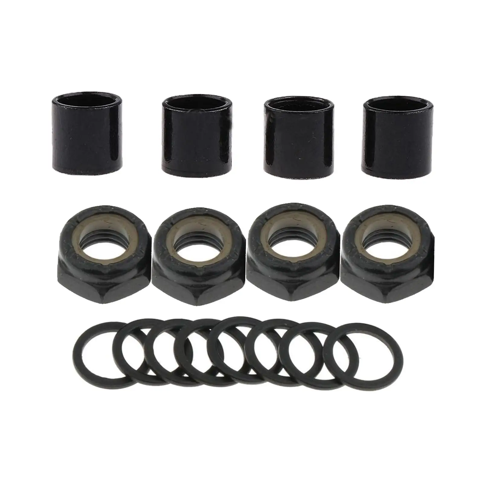 2x 16PCS Skateboard Washers And Spacers, Nuts Standard - Fits Longboard, Scooter Skates