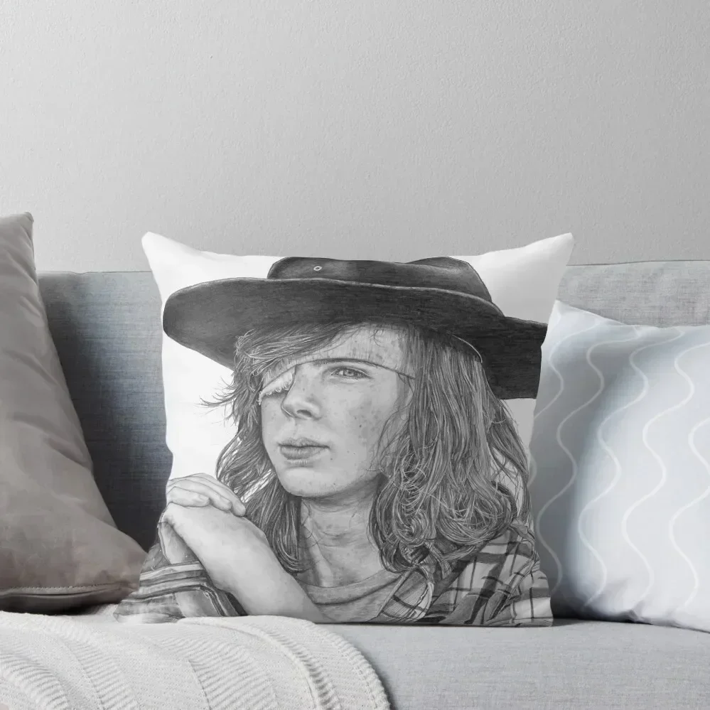 

Carl Grimes graphite portrait Throw Pillow Sofa Cushions Cover Sofa Decorative Covers Throw Pillow Covers Cushion Cover pillow