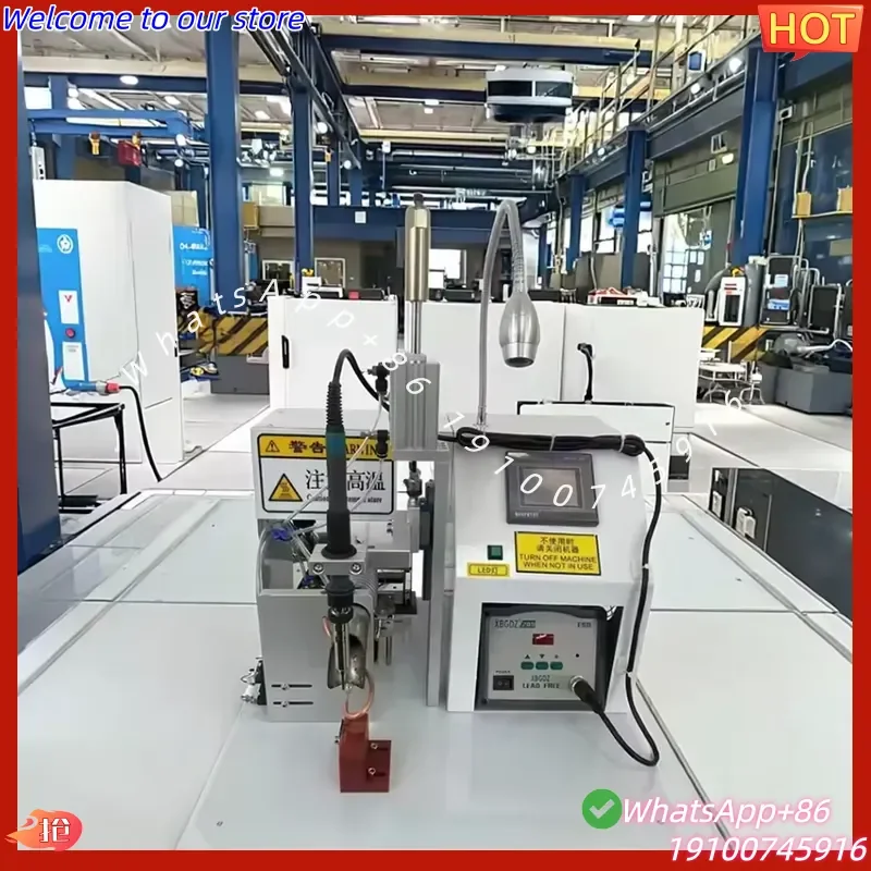 2026Hot Semi Automatic Cable Soldering Machine for Audio Line DC Connector with Stripping Welding & Extruding Features