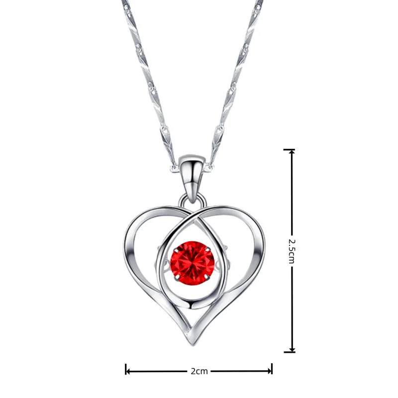 Korean version fashionable heart-shaped necklace for girls - heart-shaped pendant collar chain - ideal gift for Valentine's Day