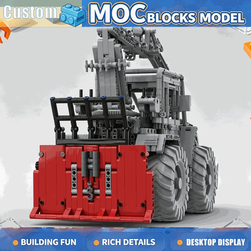 283PCS Forestry Winch Skidder Logging Machine Model Building Blocks Heavy Vehicle DIY Assembly Creative Collection Display Gift