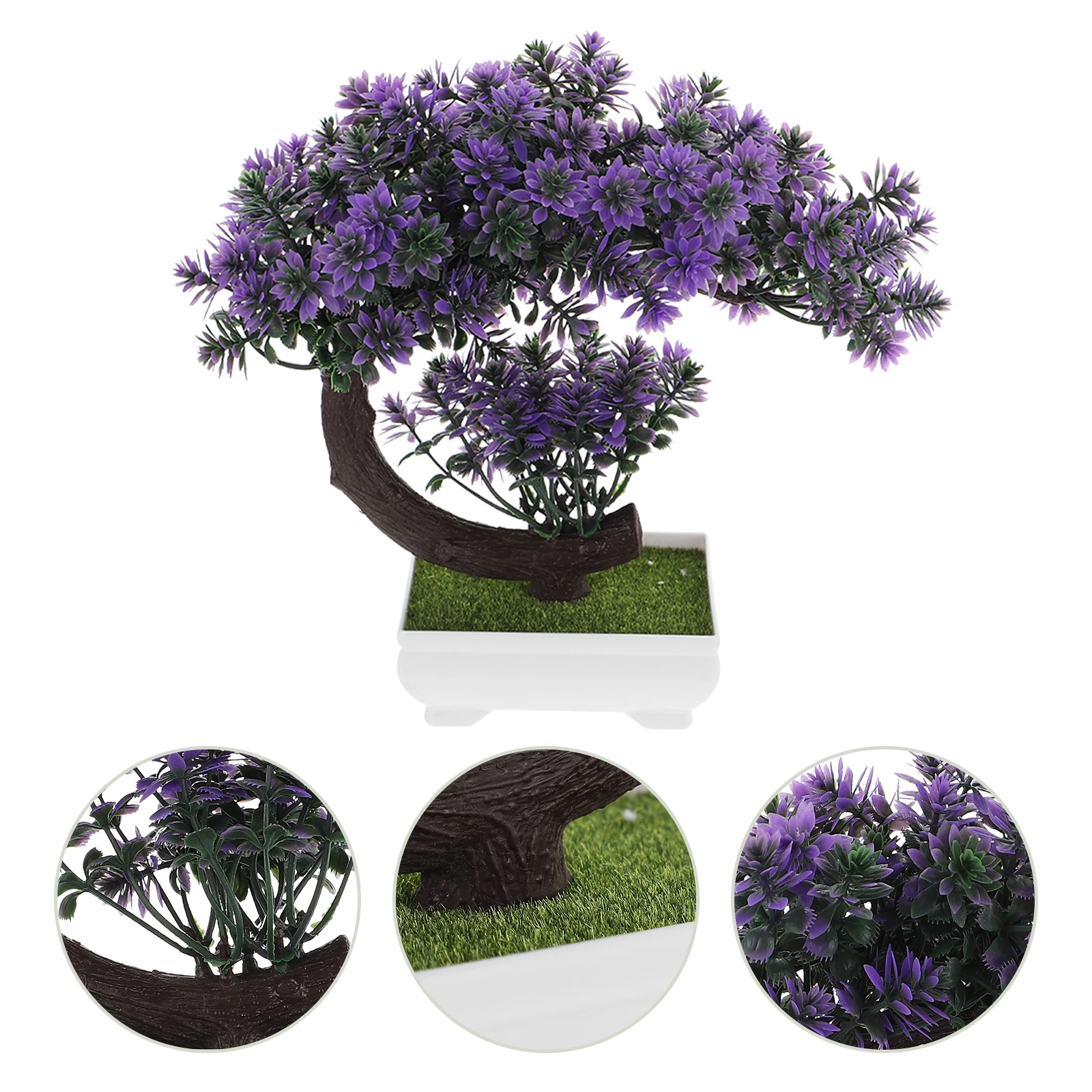 

Artificial Green Potted Plants Simulation Decor Bonsai Indoor Room Tree Ornaments Fake Succulent Flowers Long