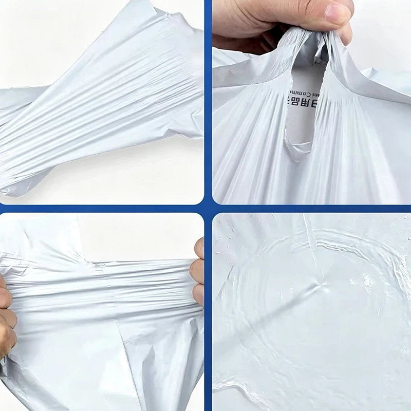 Delivery Shipping Bags 50Pcs Opaque PE Plastic Express Envelope Storage Grey White Mailing Bags Self Adhesive Seal Courier Bag