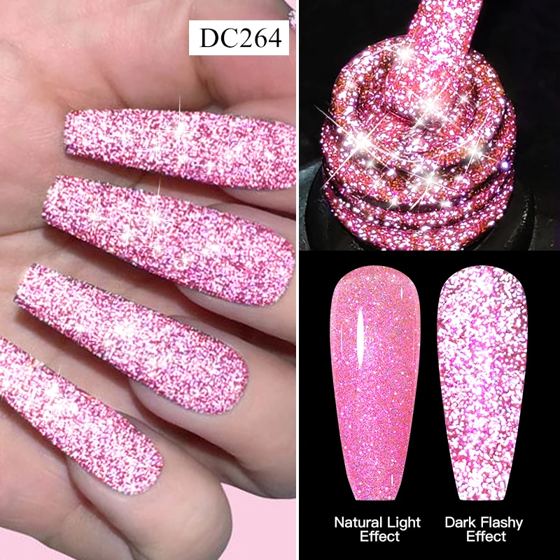 Mtssii 7Ml Reflecterende Glitter Gel Nagellak Semi-Permanente Glanzende Pailletten Uv Led Vernis Art Semi-Permanente Gel Voor Manicure