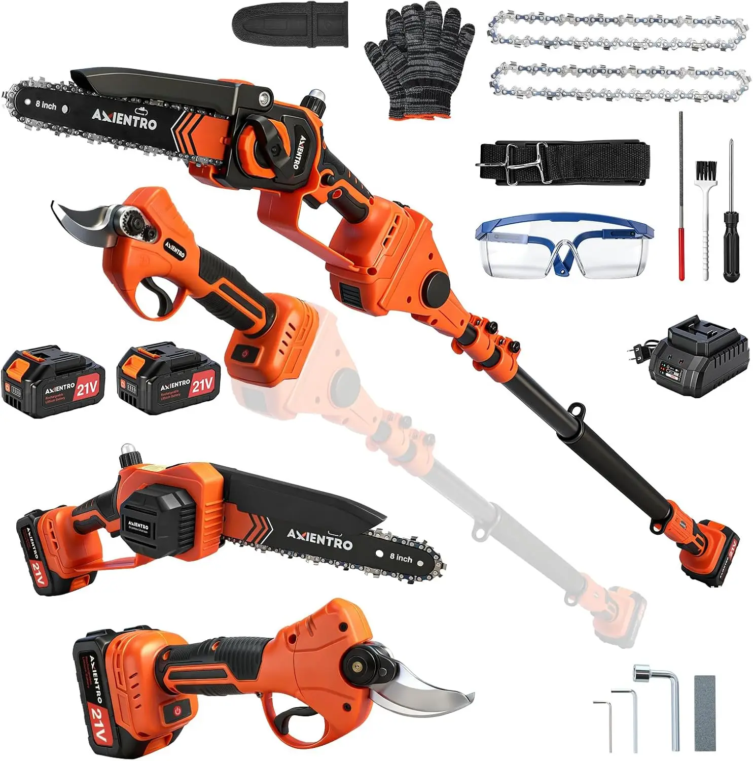 4-in-1 Multi-Purpose Pole Saw and Pruning Shear Combination