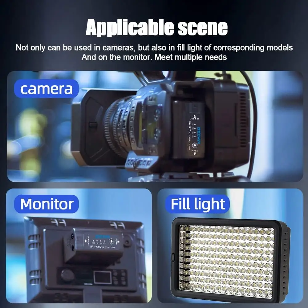 SKOWER 9900mAh NP-F970 NPF970 بطارية الكاميرا USB تهمة الناتج لسوني DCR DSR كاميرا الفيديو لوحات شاشات الفيديو F550