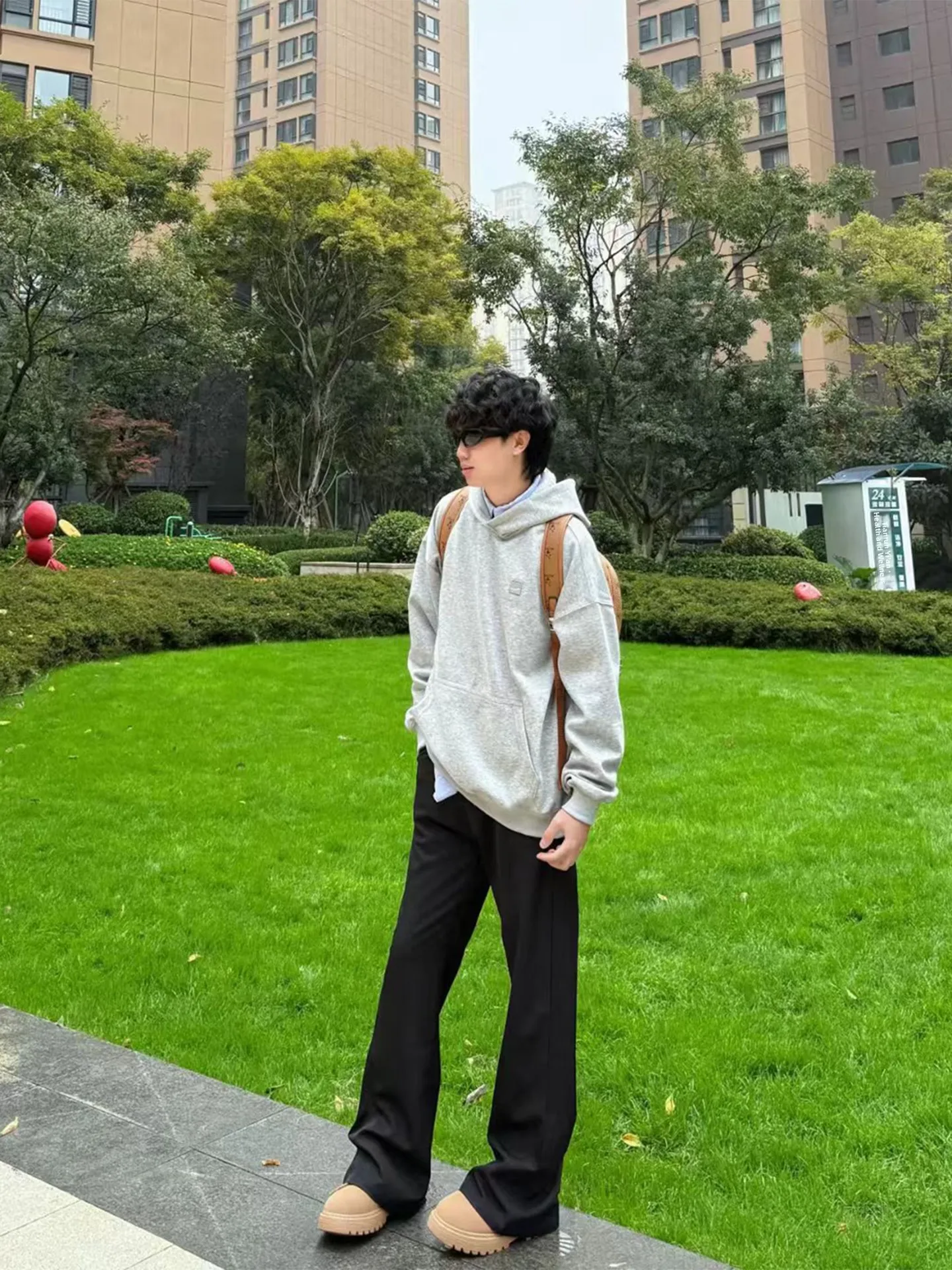 

Мужские брюки Cleanfit Bla с расклешенными широкими штанинами, осенние, драпированные, в американском стиле High Street, прямого кроя, длинные