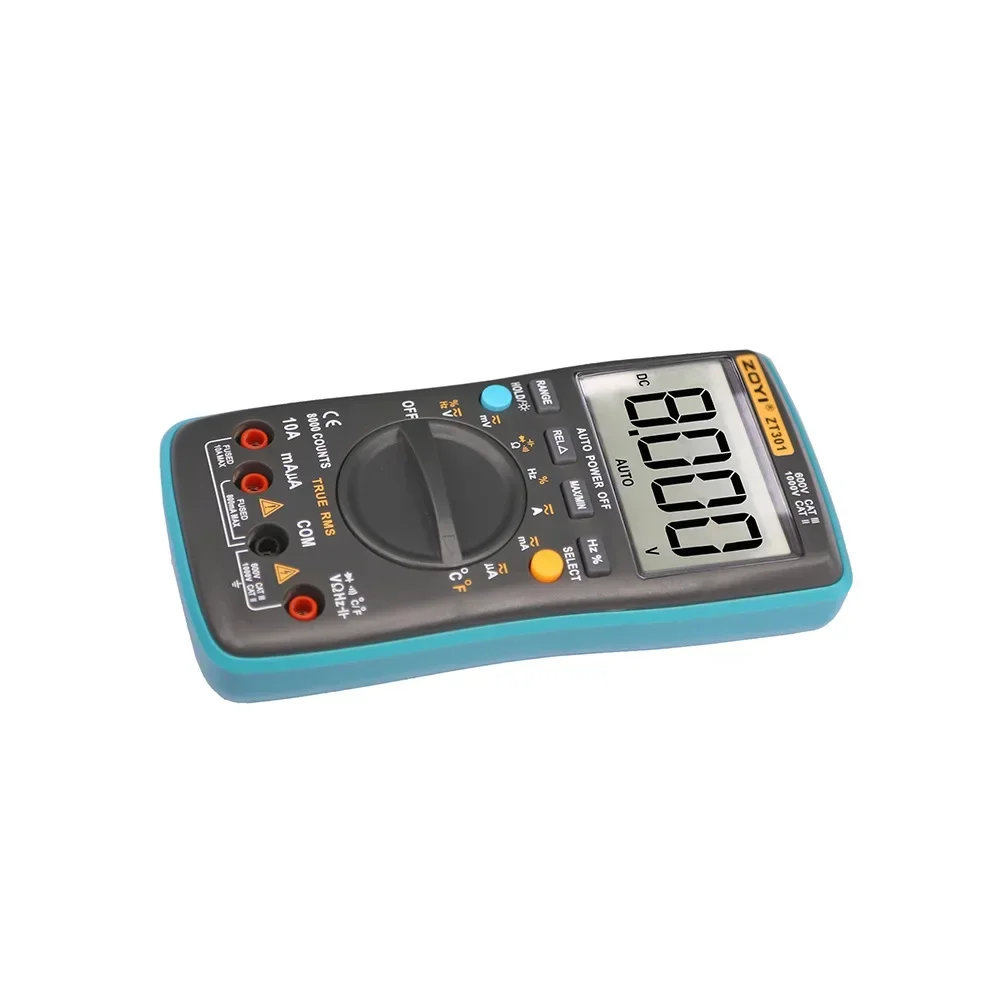 Digitalmultimeter Zoyi ZT301 302 True-RMS DC/DA Voltmeter Amperemeter Multimetro DMM Widerstand Ohm Kappe Hz Temp Tester