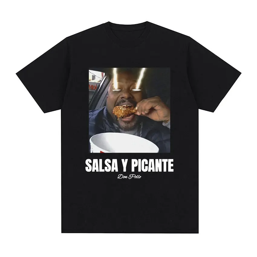 Camiseta gráfica de "Salsa Y Picante" para hombre Y mujer, camisa divertida de manga corta a la moda, 100% de algodón, de gran tamaño