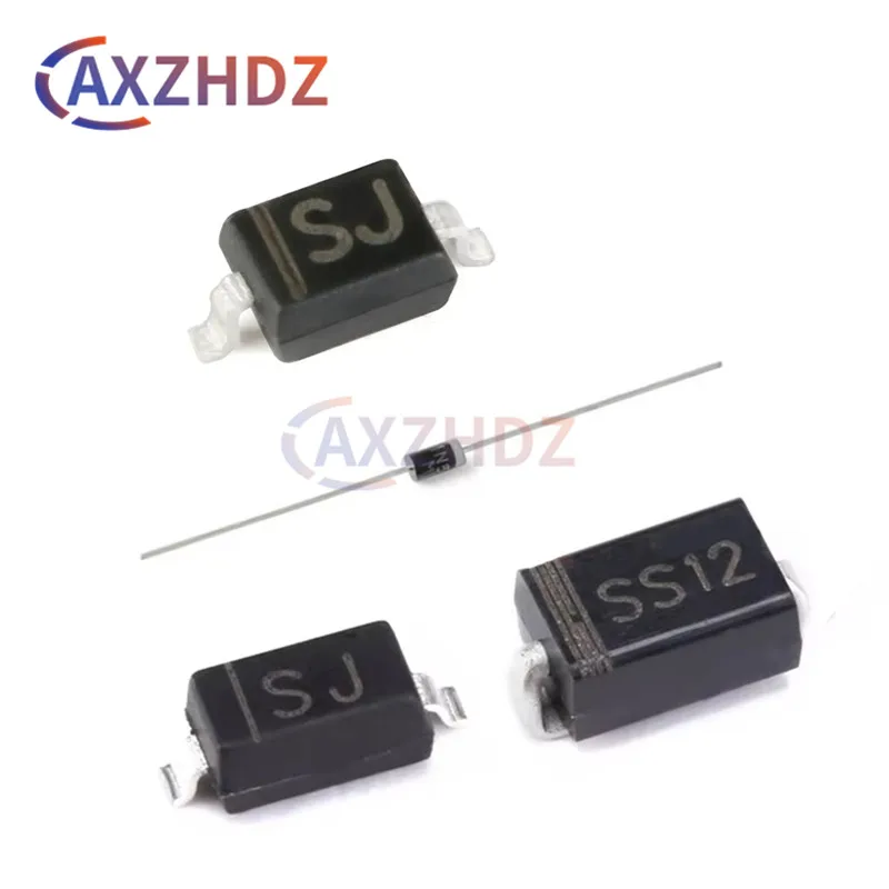 100PCS 1N5817 DO-41 DO-214AC SJ SS12 SMA 1N5817W SOD123 1N5817WS SOD323 Schottky Diodes Rectifiers 20V 1A SMD B5817WS