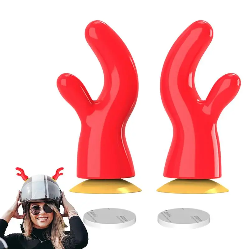 

Motorcycle Headgear Antlers Cute Headgear Accessory with Suction Cup Headgear Antlers Covers for Snowboarding Skiing Biking