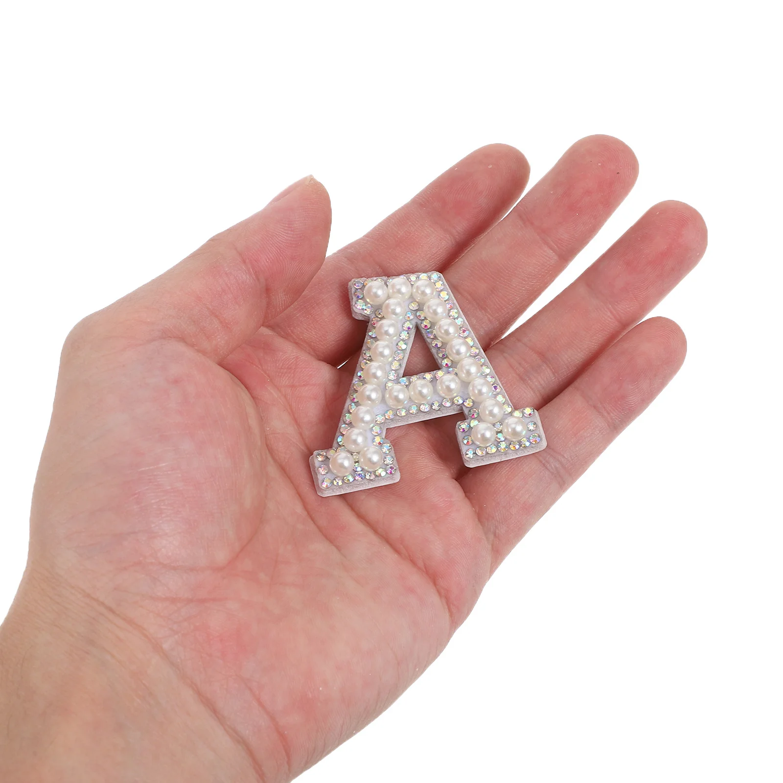 

26Pcs Pearl Rhinestone Letter Patches Self Adhesive Alphabet Stickers for Bags Hats Clothes DIY Rhinestone Pearl Letter Patch