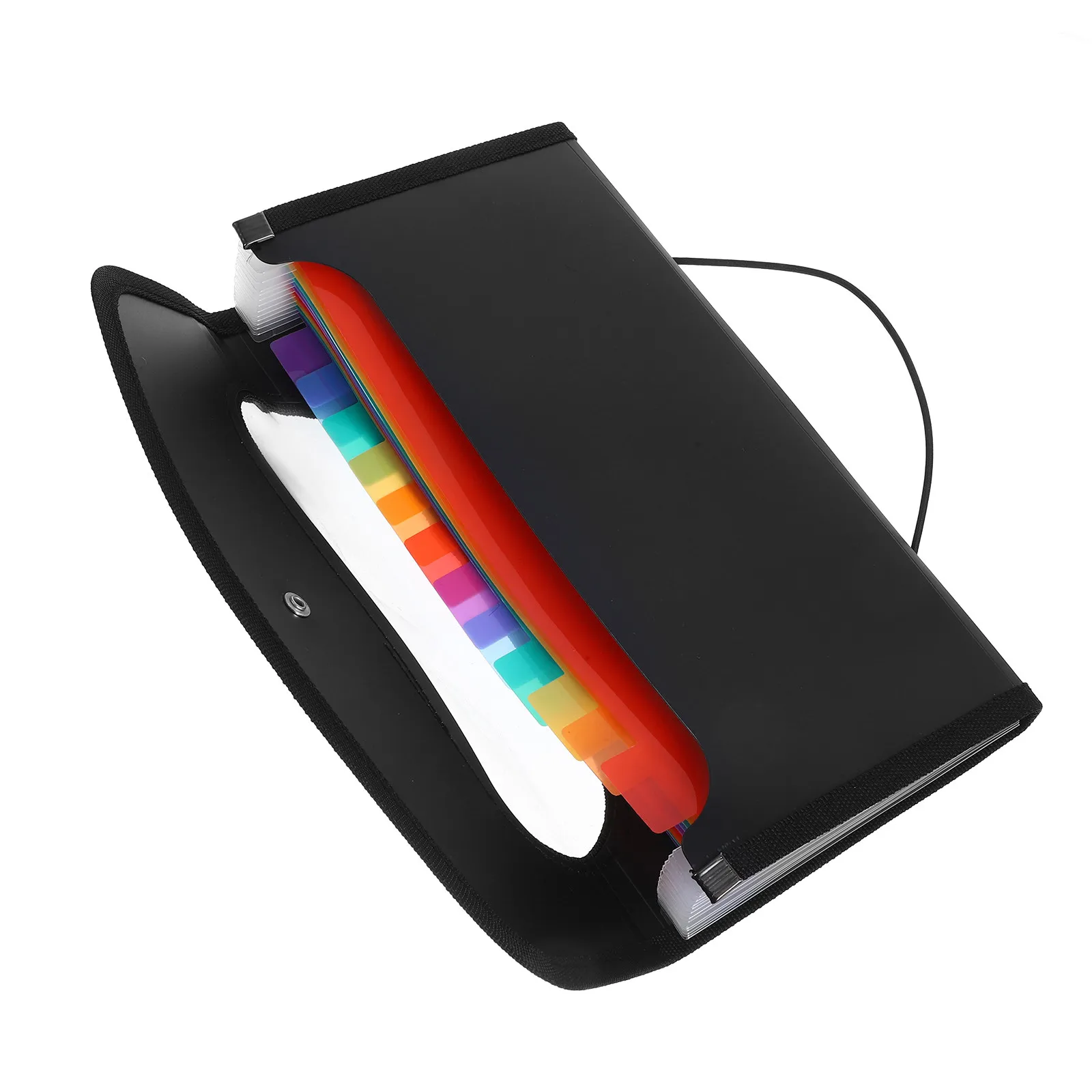 

13 Pocket Accordion File Folder Organizer Expandable Document Holder for Office Finance Department Home Use Black Large Capacity