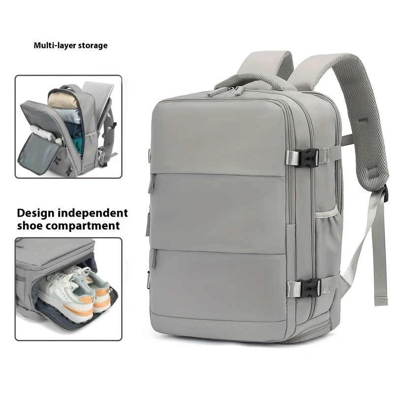 Airline approved business travel backpacks, college student backpacks, laptop compartments, adjustable shoulder straps, multiple