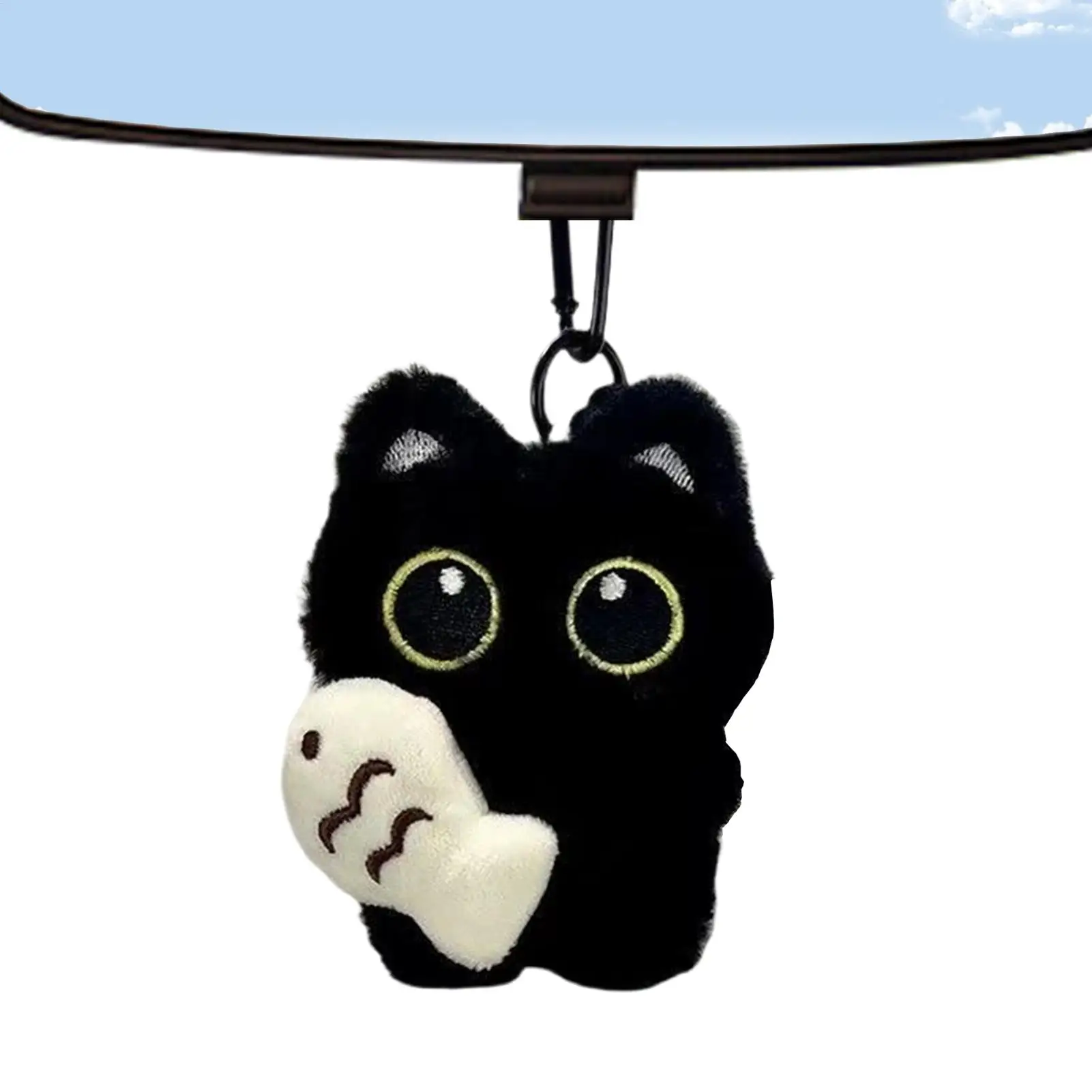 Porte-clés chat en peluche, Animal en peluche, sac à dos pour enfants, porte-clés souple, pendentif pour portefeuilles, fourre-tout de voiture, sac à main pour adultes