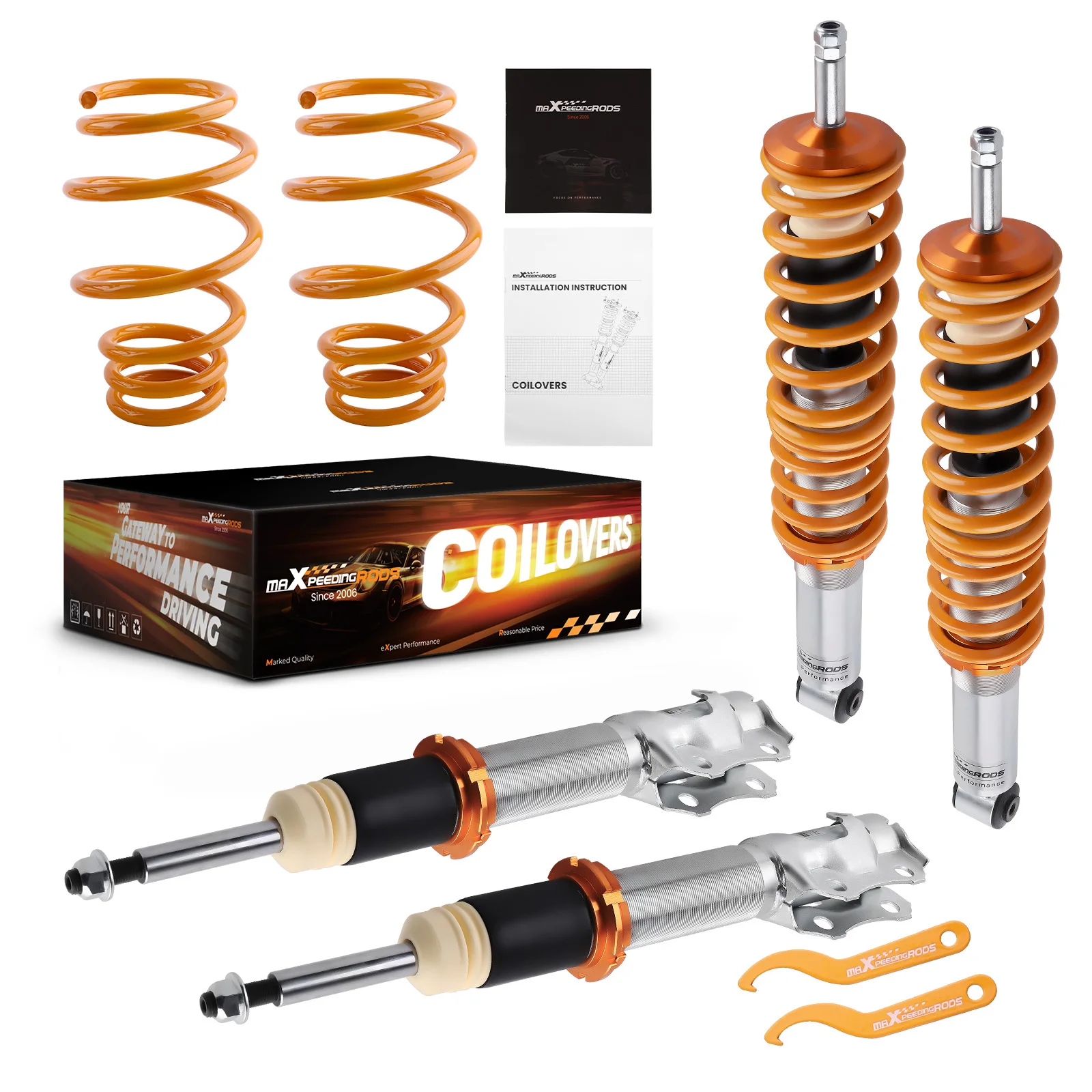 Street Coilovers for VW POLO Mark3 6N2 1.4TDi GTi 1999-2003 Coil Spring Absorber Coilovers Suspension Shock Struts Lowering Kit