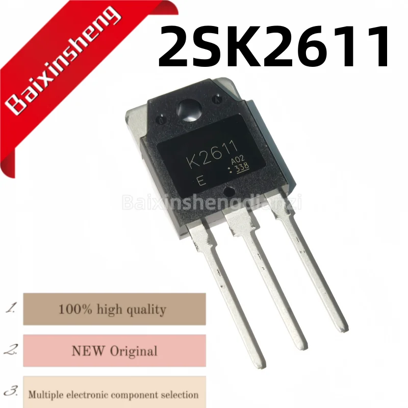 

10 pieces, 2SK2611, K2611, 9A900V, TO-3P, brand new MOSFET, good quality