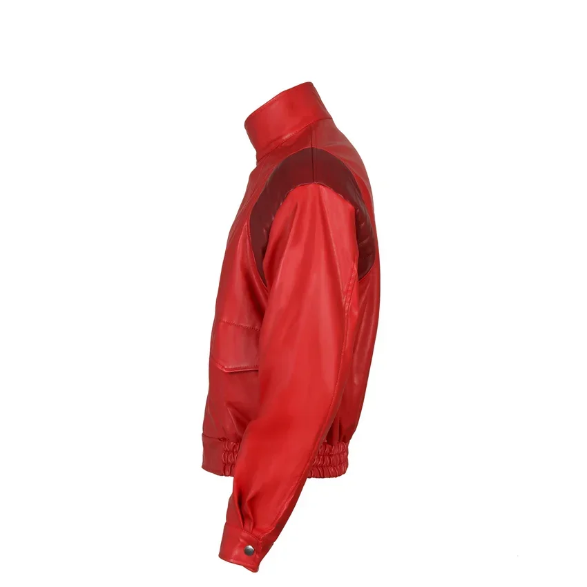 Takerlama Akira Kaneda Jacket Cosplay Red Men Coat Capsule Pill Printed Bomber Motorcycle Rider PU Leather Costume Anime Cloth