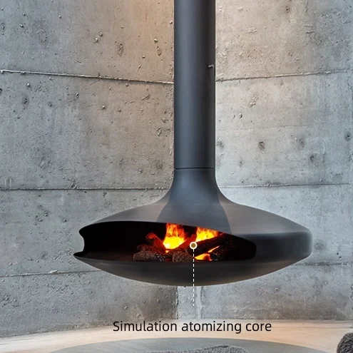 Modern Metal Hanging Fireplace Wood-Burning Coal For Indoor Use In Villa Apartment Hotel Living Rooms