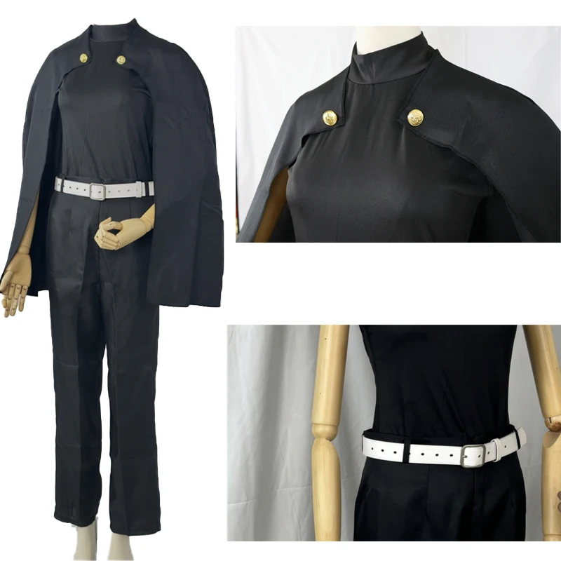 Anime Maki Zenin Maki fantasia cosplay com peruca para mulheres, Zen com capa Maki, calças de quadrinhos, roupa de Halloween Cos terno, colete preto