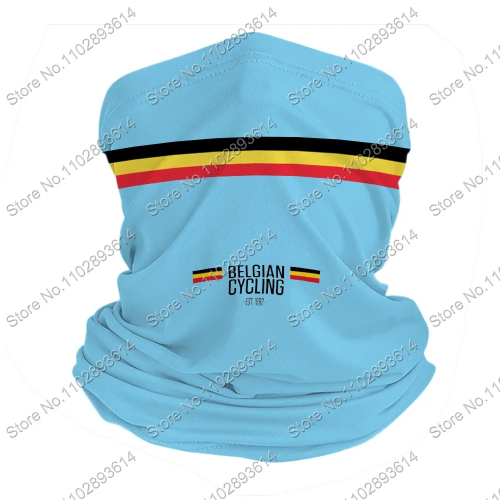 Belgium Team 2024 Headwear Cycling Neck Warmer UV Protection Ride Magic Scarf Fishing Hiking Headband