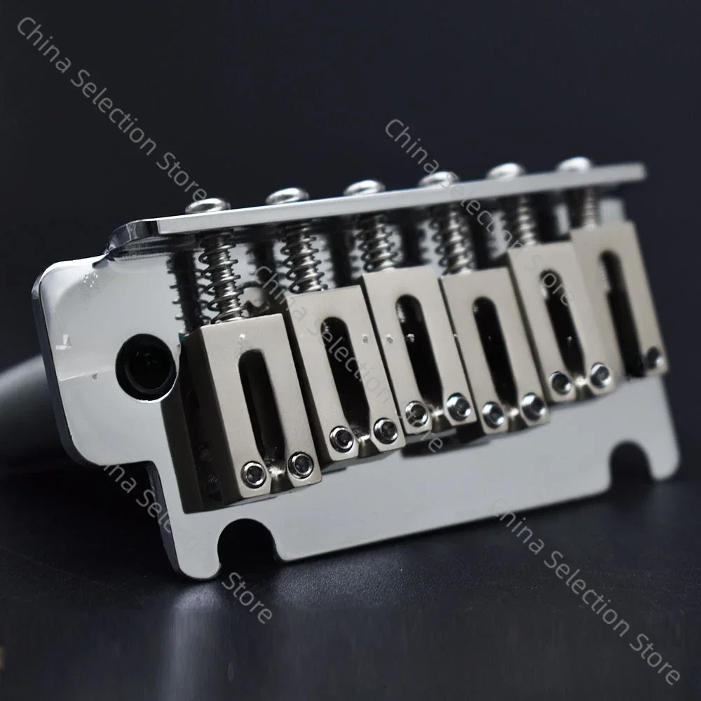 Small Double-shake Bridge Base 10.5-string Pitch Zinc Alloy Electric Guitar 6-string Flat Head Single-shake String Threading