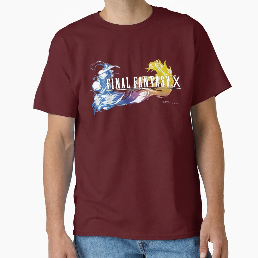 Final Fantasy X JRPG T Shirt Men 100% Cotton