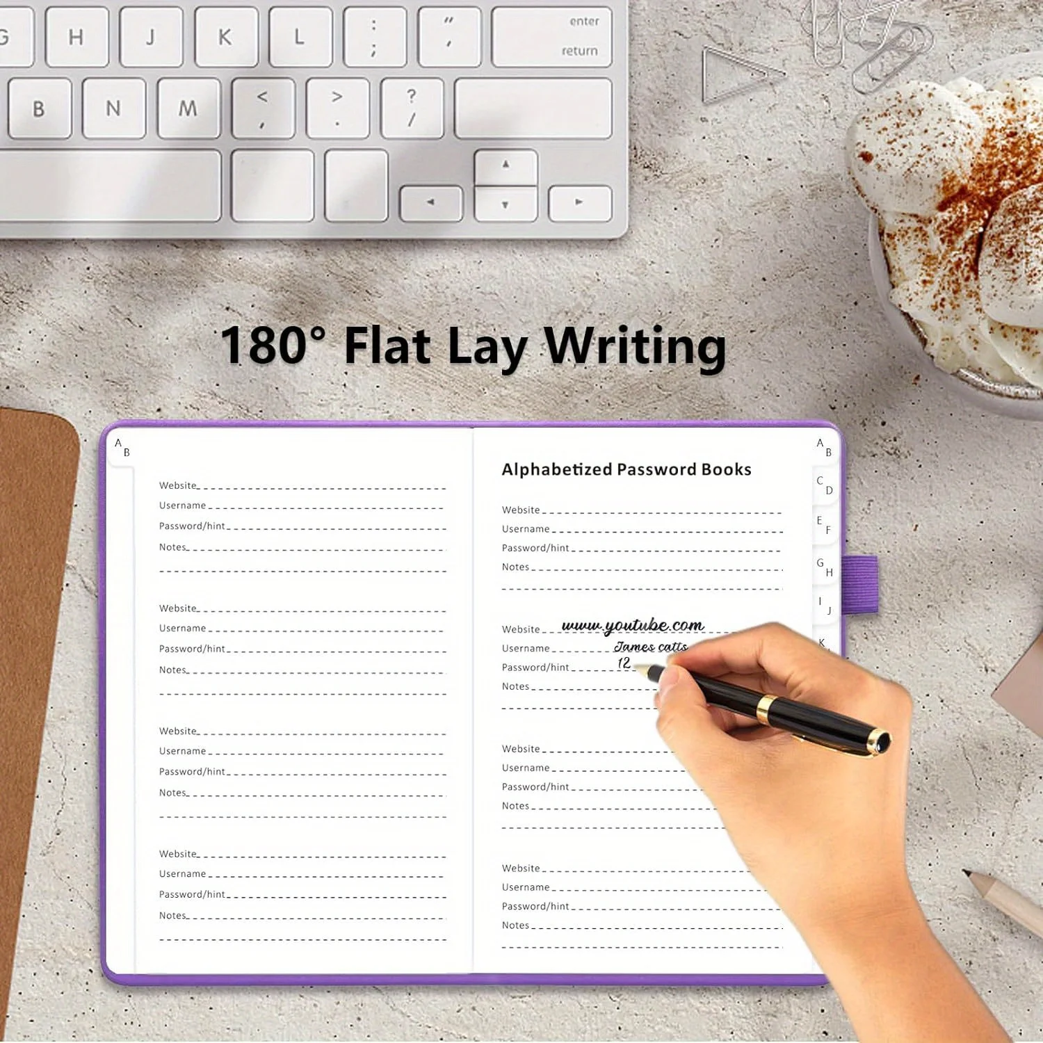 Imagem -03 - Livro de Senha com Letter Label Livro Hardcover Password Manager Notebook Internet Password Log Diary Computador Sênior e Web