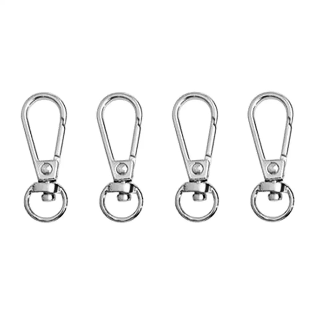 4Pcs Stainless Steel Keychain Bulk Swivel Snap Rings and Slide Buckles for Handbag Purse Hardware Craft