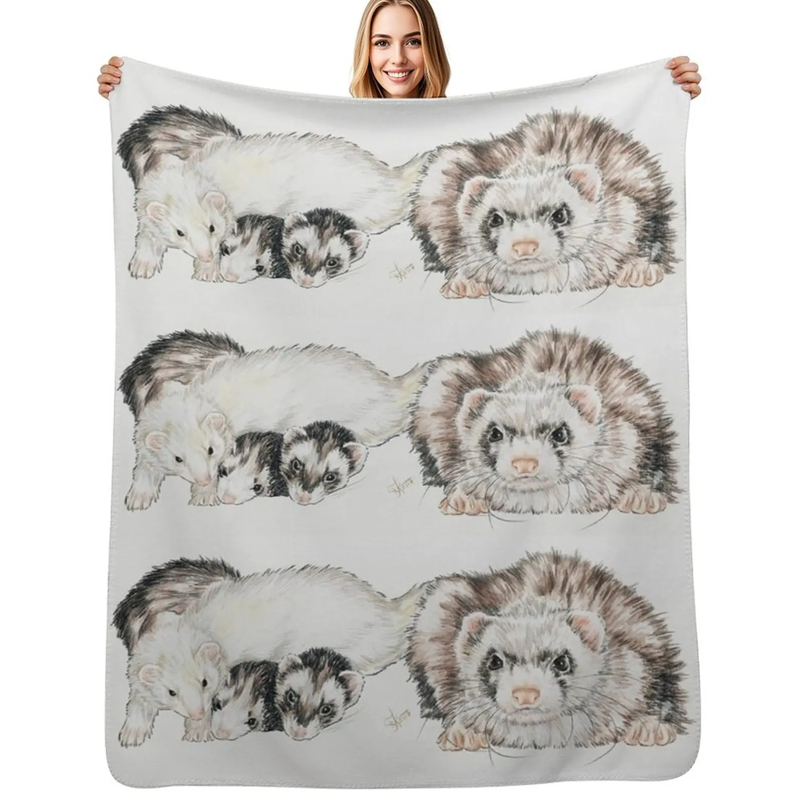 Ferret Clan Wrap Throw Blanket wednesday Beautifuls Weighted Decorative Beds Warm Blankets For Baby Blankets