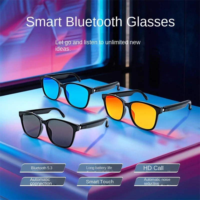 Smart Glasses Bluetooth Glasses Music Audio Navigation UV Protection Polarised Lens Suitable for Driving and Fishing