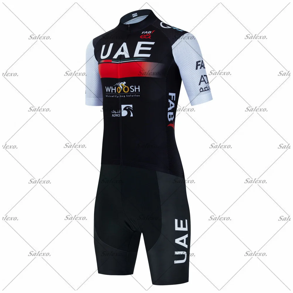 

UAE Skinsuit Men's Triathlon TEAM Short Sleeve Summer Bodysuit SHORT Cycling Jersey Bike Bicycle Clothing Maillot Ropa Ciclismo