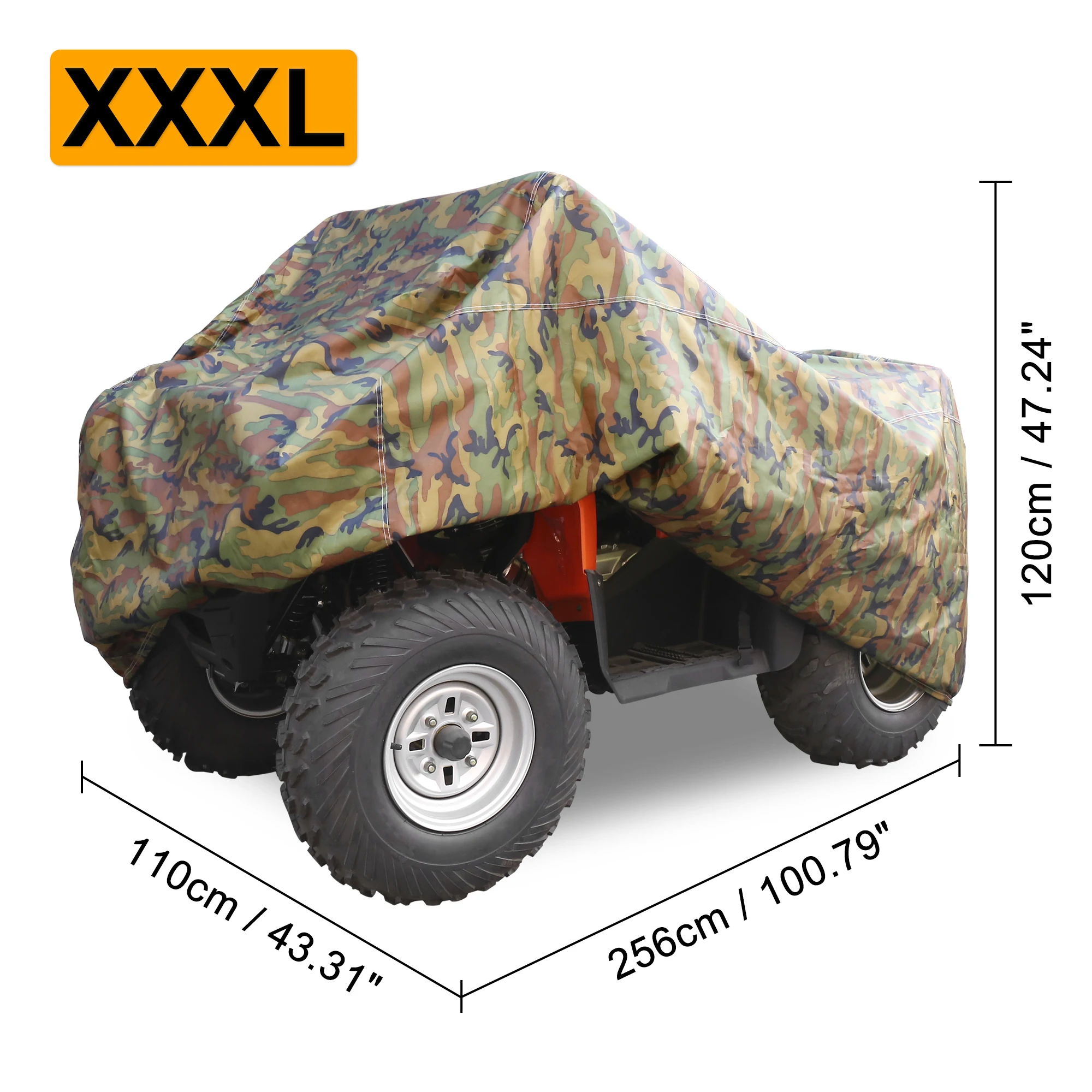 

Motoforti XXXL 101" Long Camo ATV Cover Quad 4 Wheelers Protector Waterproof for Polaris