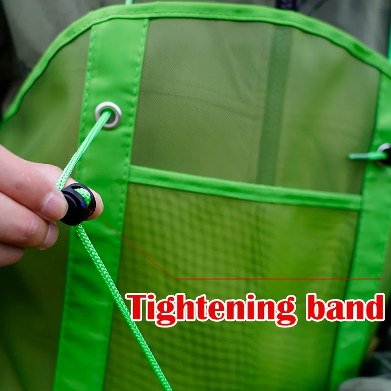 ملابس قص العشب في الحديقة، حزام كتف مع حزام نايلون متين، مريلة قص شبكية قابلة للتنفس مع جيب