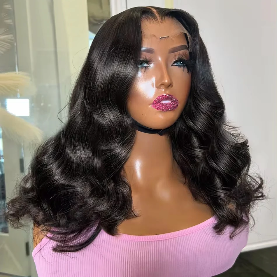 Perruque Bob Lace Closure Wig Body Wave Brésilienne Remy, Cheveux Courts, 13x4, 200% Vrais Cheveux Humains, 12 14 16 Pouces, Densité 100%, pour Femme