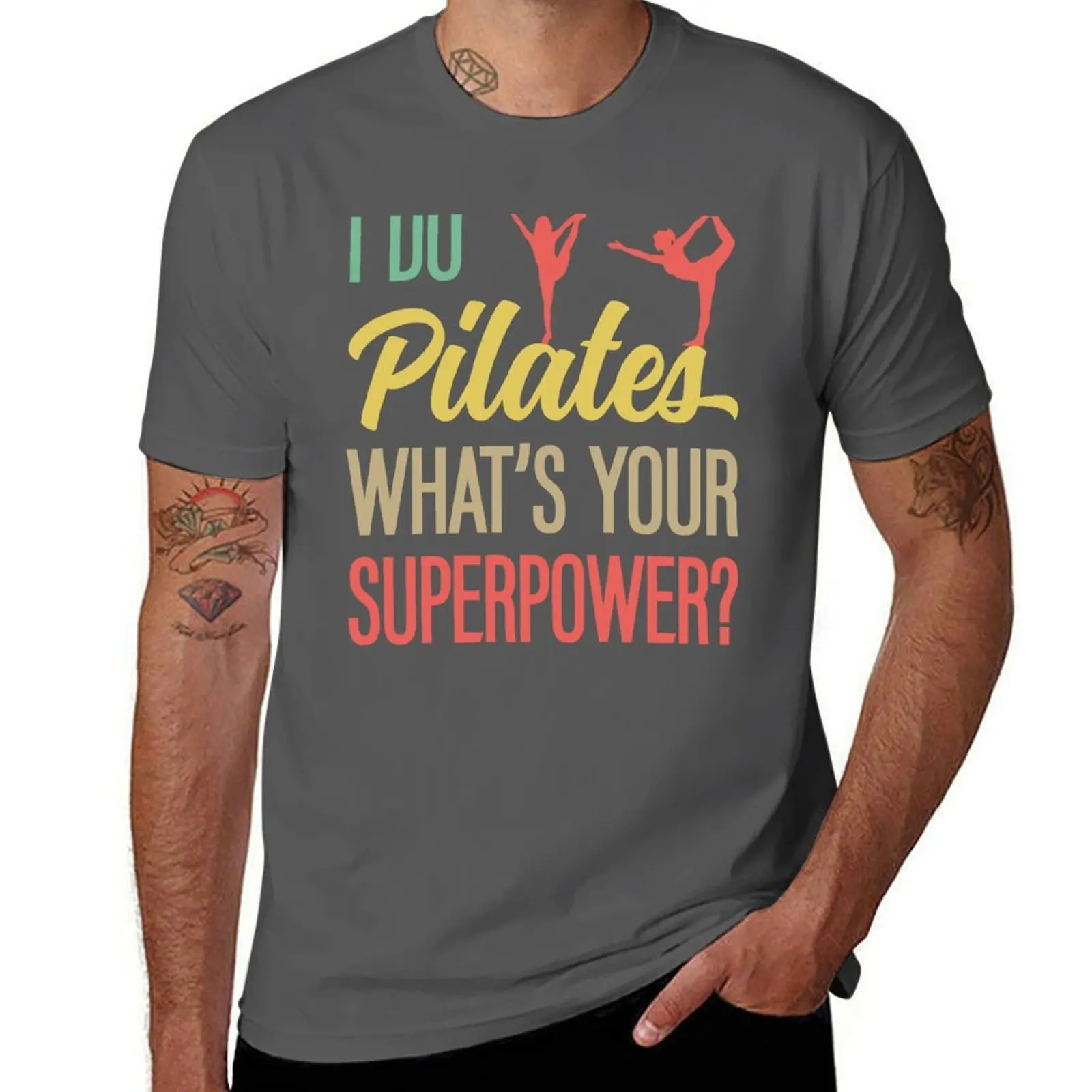 I Do Pilates Funny Pilates Instructor T-Shirt Work Short Sleeve Cotton Top
