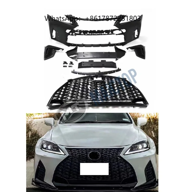 

Maictop Car Body Kit Plastic Abs Facelift Front Bumper for IS IS250 IS350 ISF 2006-2012 Upgrade to 2021 Accessories