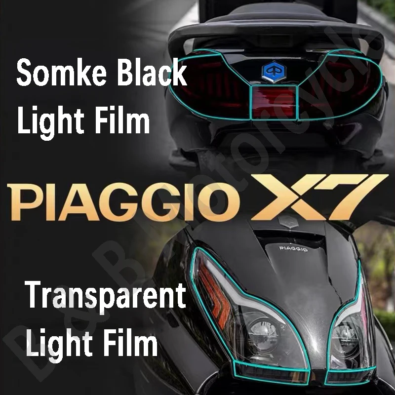 

For Piaggio X7 Headlight Film Instrument Film TPU Transparent Protection Sticker Waterproof Sunscreen Film Decorative Sticker