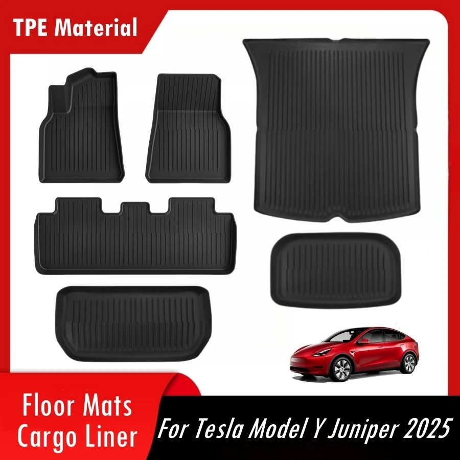 

TPE Floor Mats For Newest Tesla Model Y Juniper 2025 Frunk & Trunk Cargo Liner All-Weather Floor Liners LHD RHD Juniper Protect