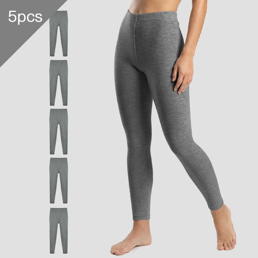 5-piece set of high waisted women's warm pants, autumn and winter season line pants, women's styles with velvet silk leggings, s