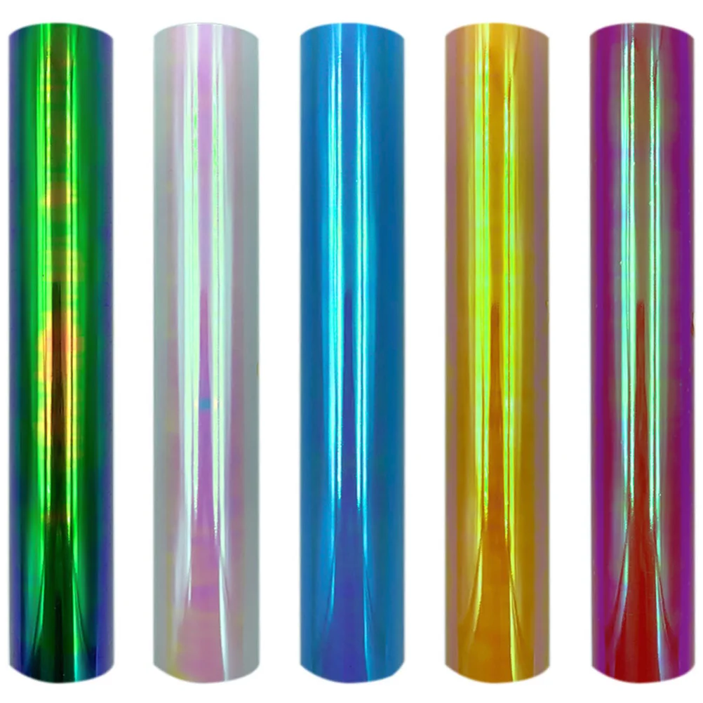 

5 Rolls Self-Adhesive Vinyl Permanent Film for DIY Transfer Designs Letters Logos on Clothing Cups and Accessories