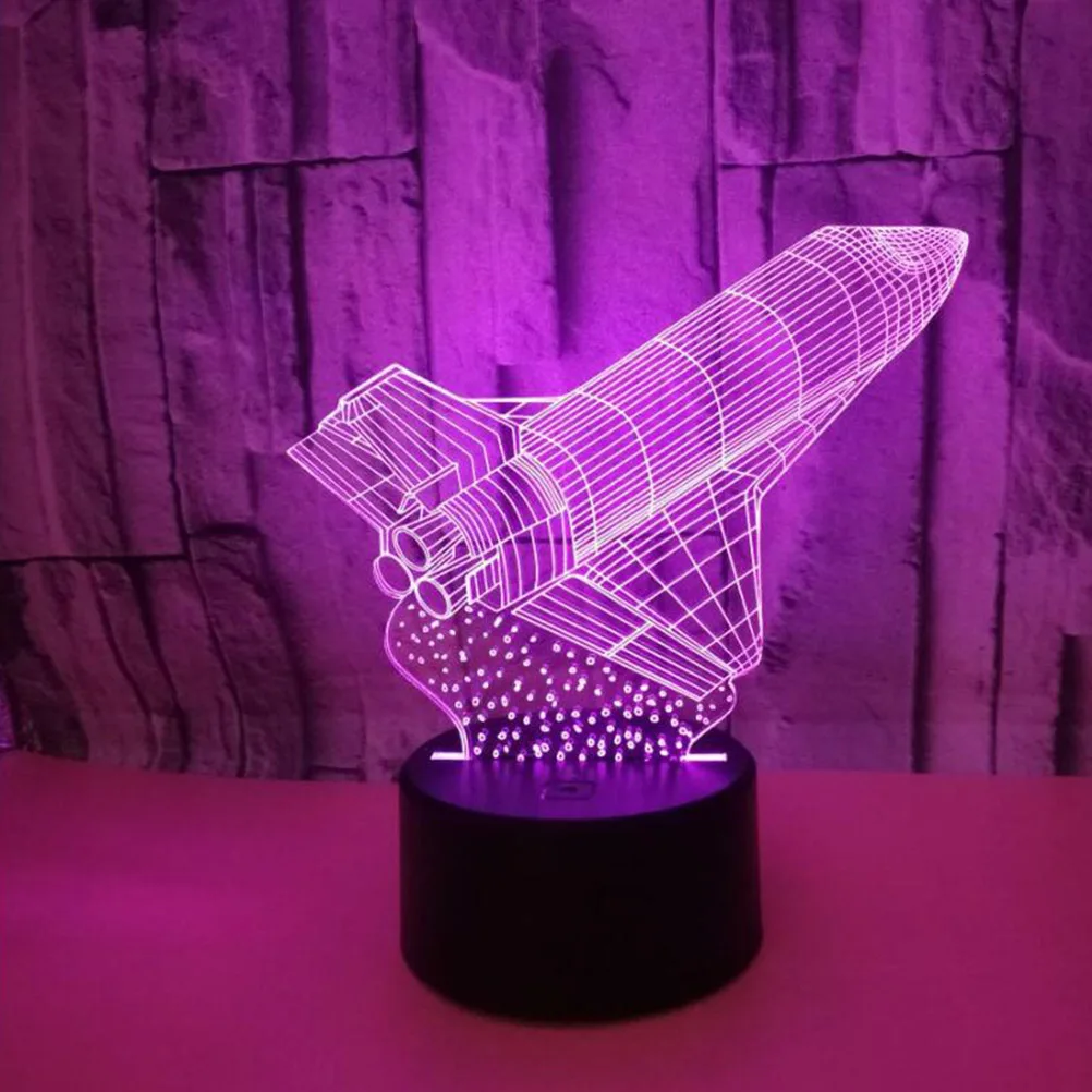 

3D Night Light Change Touch Control Acrylic LED Kids Room Table Lamp 3D Illusion LED Light Rocket Lighting