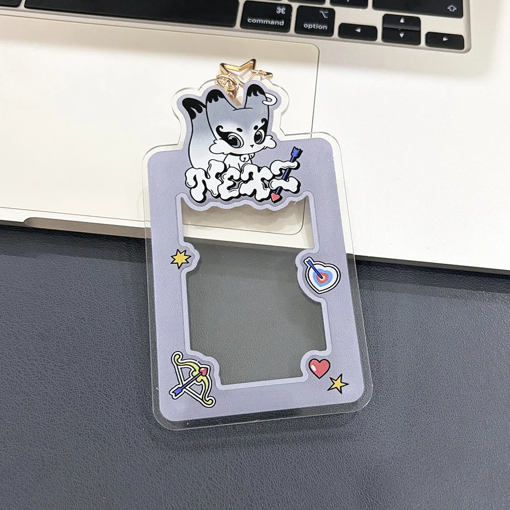 Idols NEXZ Card Holder Keychain Pop-up Store Cartoon Acrylic Card Sleeve Keyring Yu Tomoya Haru Seita Hyui Yuki SoGeon Fans Gift