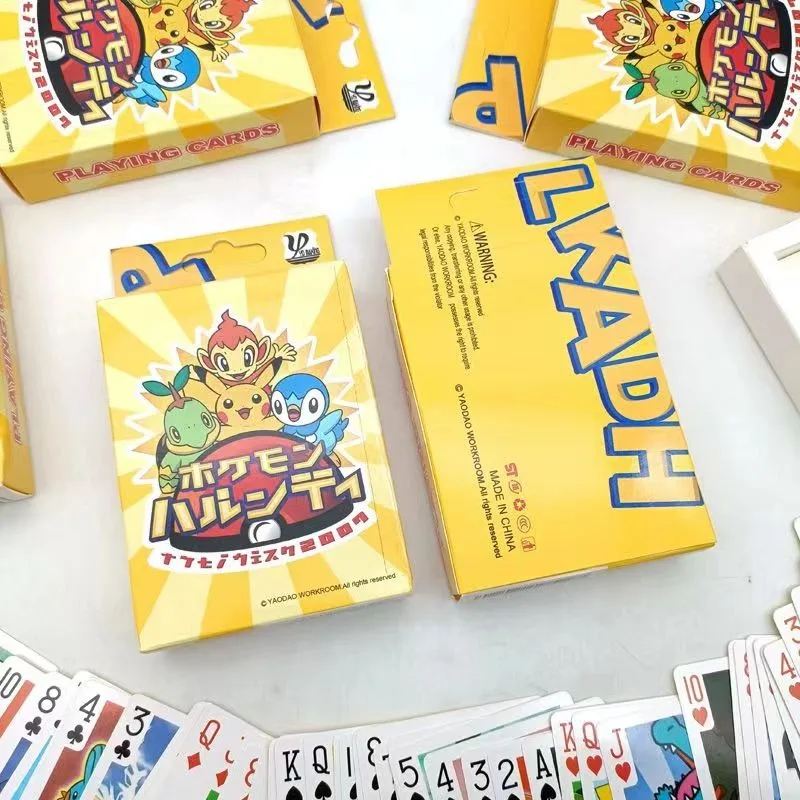 Cartas de Pokémon de 54 piezas, póker, personajes clásicos, Pikachu, no repetitivo, regalo para niños, rompecabezas informal, juego de mesa