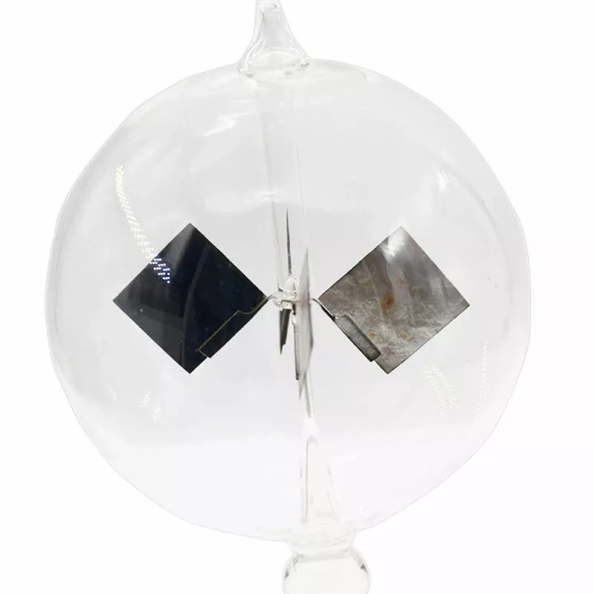 1PC Crookes Radiometer Glass Solar Radiometer Bolometer Solar Energy Spinning Vanes Light Pressure Windmill Bolometer 21X9CM