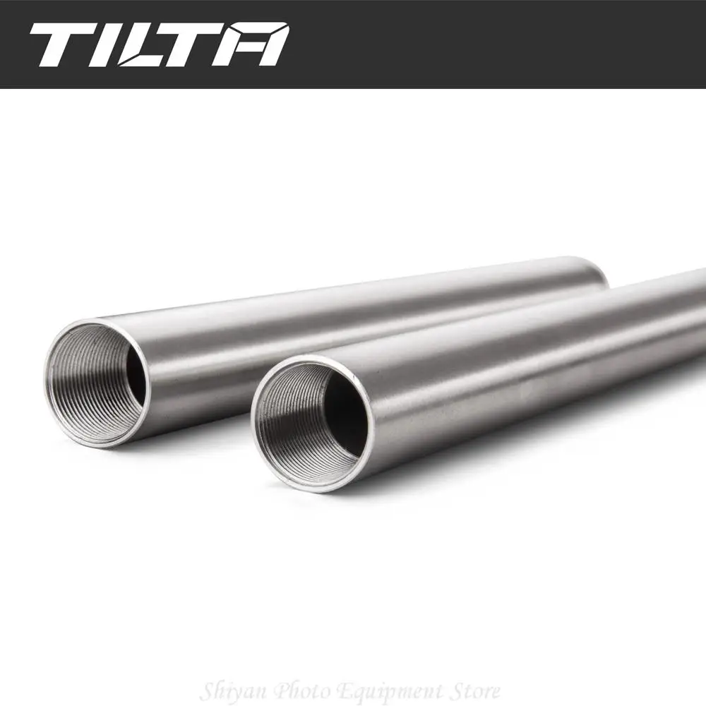 TILTA 2 pz x R15-100-B 15 mm aste in lega di alluminio 100/150/200/300mm per sistema di aste per binario per fotocamera Dslr una coppia nero argento