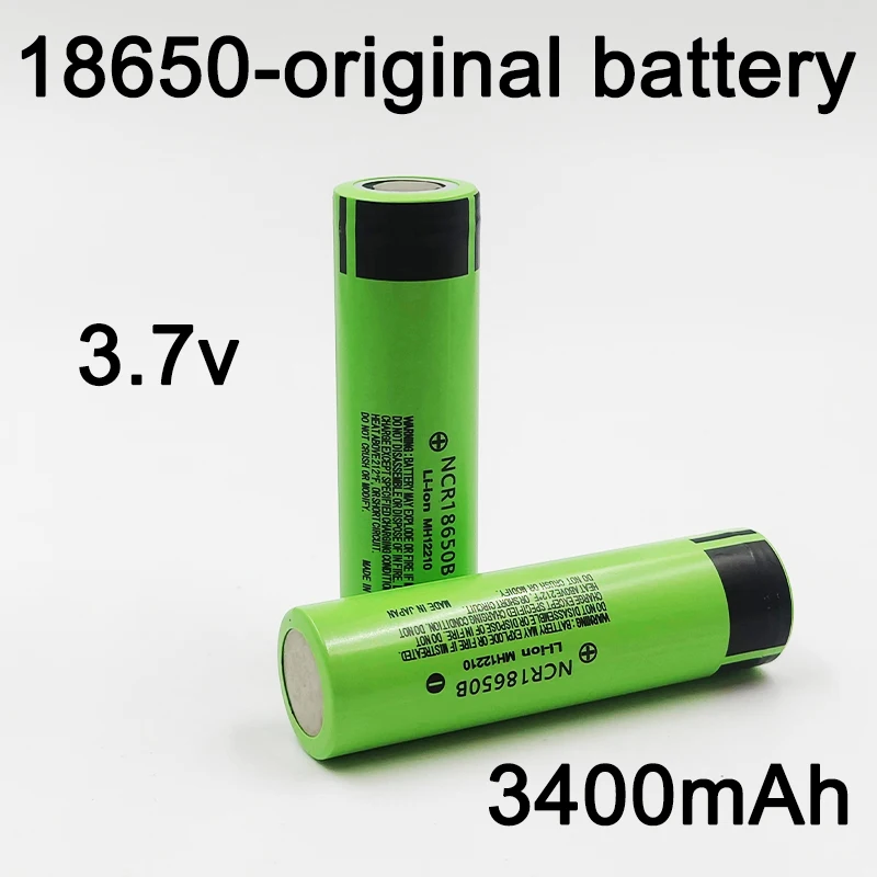 New Original NCR18650B 3.7V 3400 mah 18650 Lithium Rechargeable Battery For Flashlight batteries