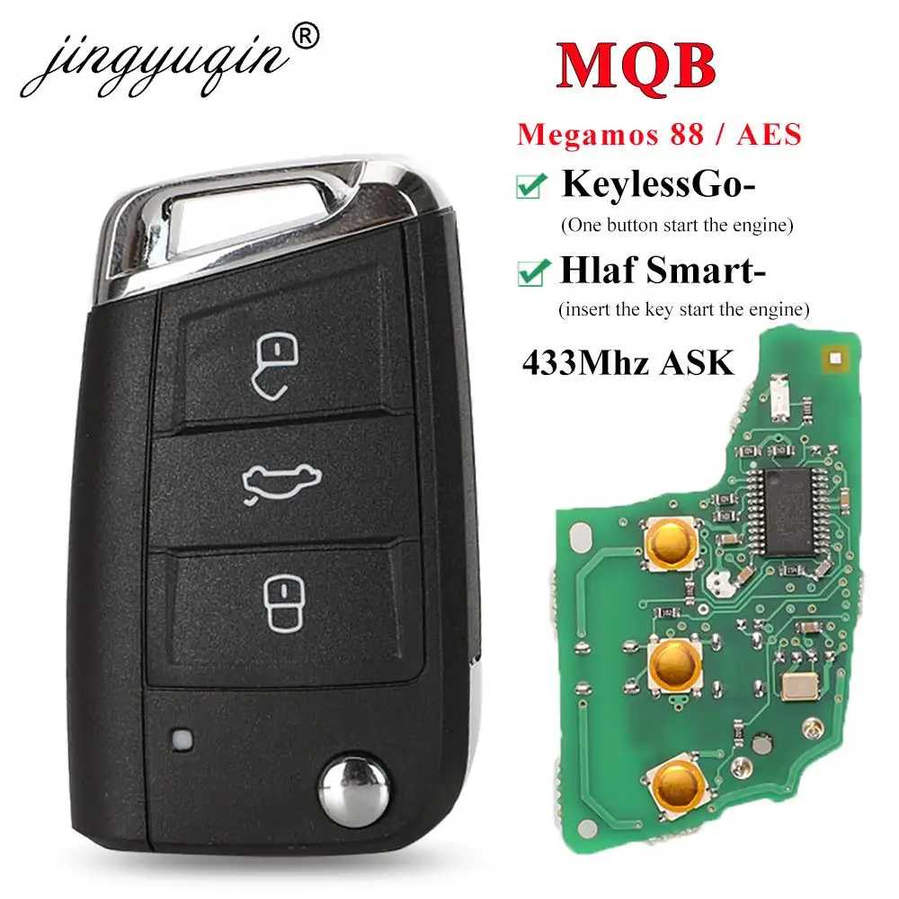 Car Remote Key 434MHz Megamos AES MQB for VW Seat Leon Ateca Golf7 MK7 Touran Polo Tiguan Skoda Octavia 5G6959752AB BB 6V0959752